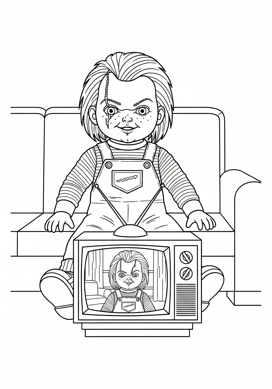 Chucky Coloring Pages 15 coloring pages for Chucky