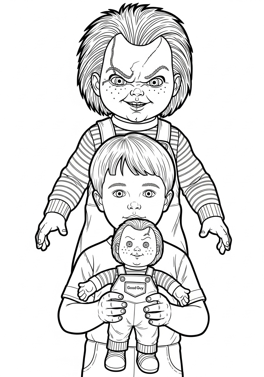 Chucky Coloring Pages 16 Chucky coloring pages for kids 1