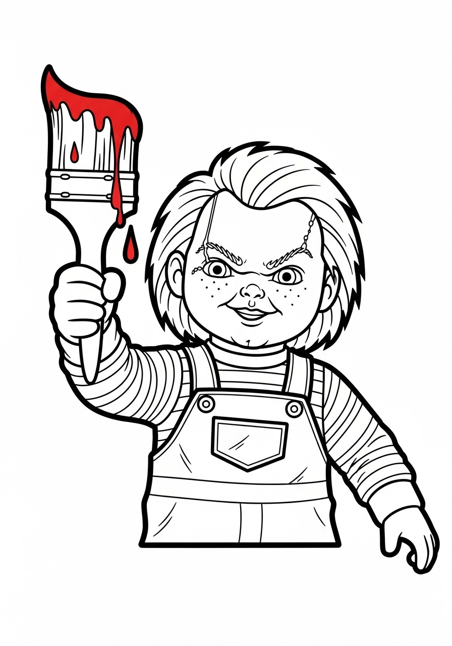 Chucky Coloring Pages 18 hard Chucky coloring pages