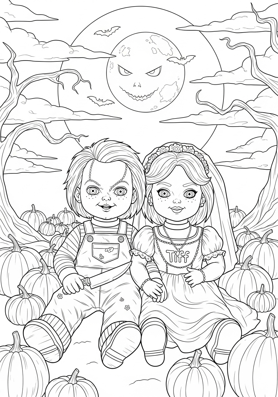 Chucky Coloring Pages 3 Chucky coloring pages easy