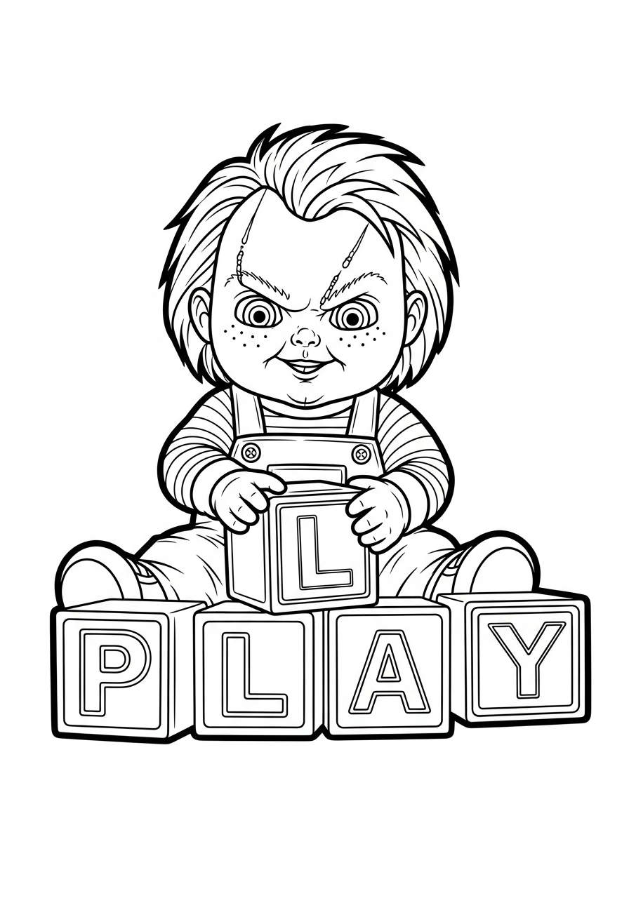Chucky Coloring Pages 4 Chucky coloring pages for kids
