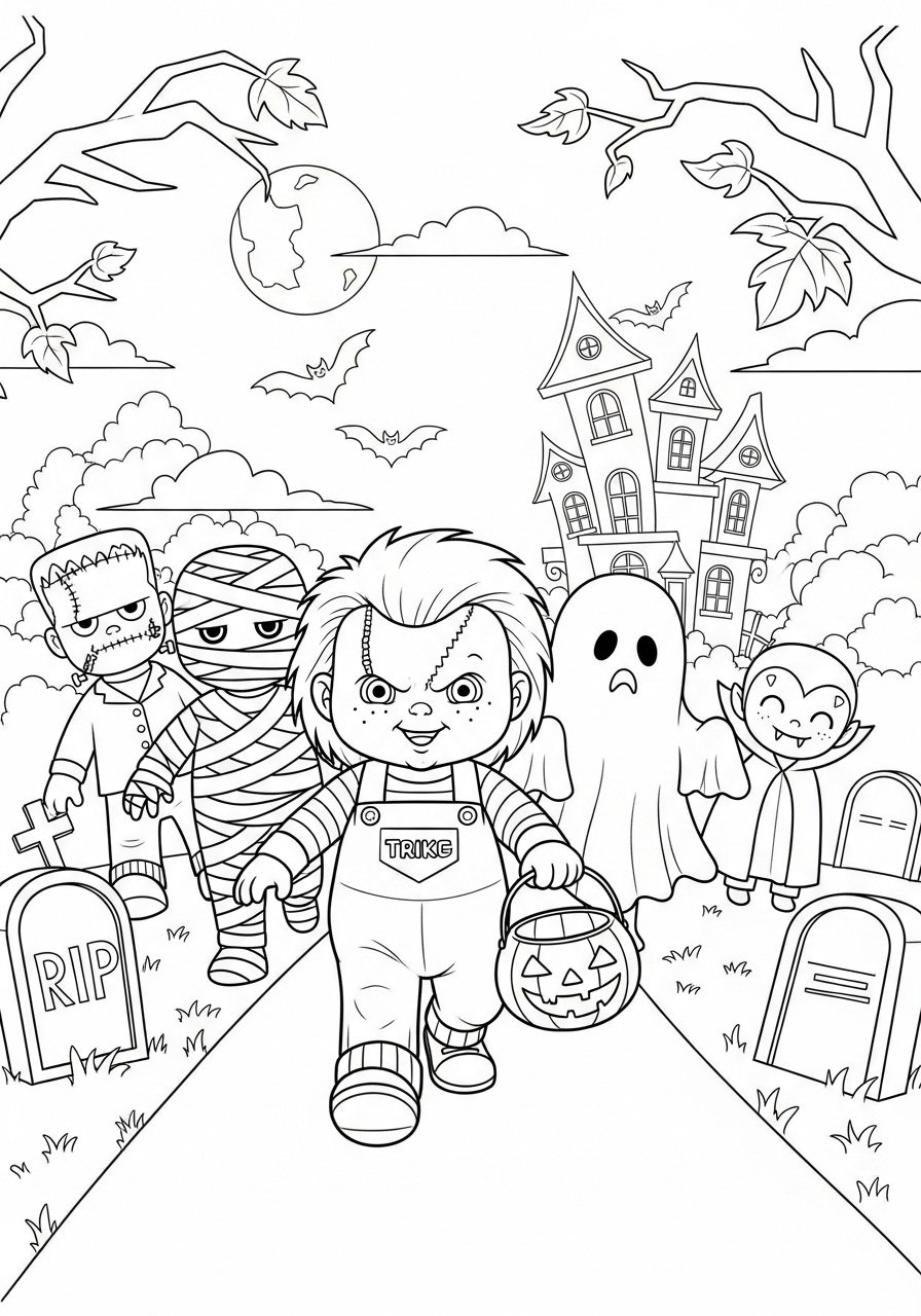 Chucky Coloring Pages 7 Chucky coloring book pages