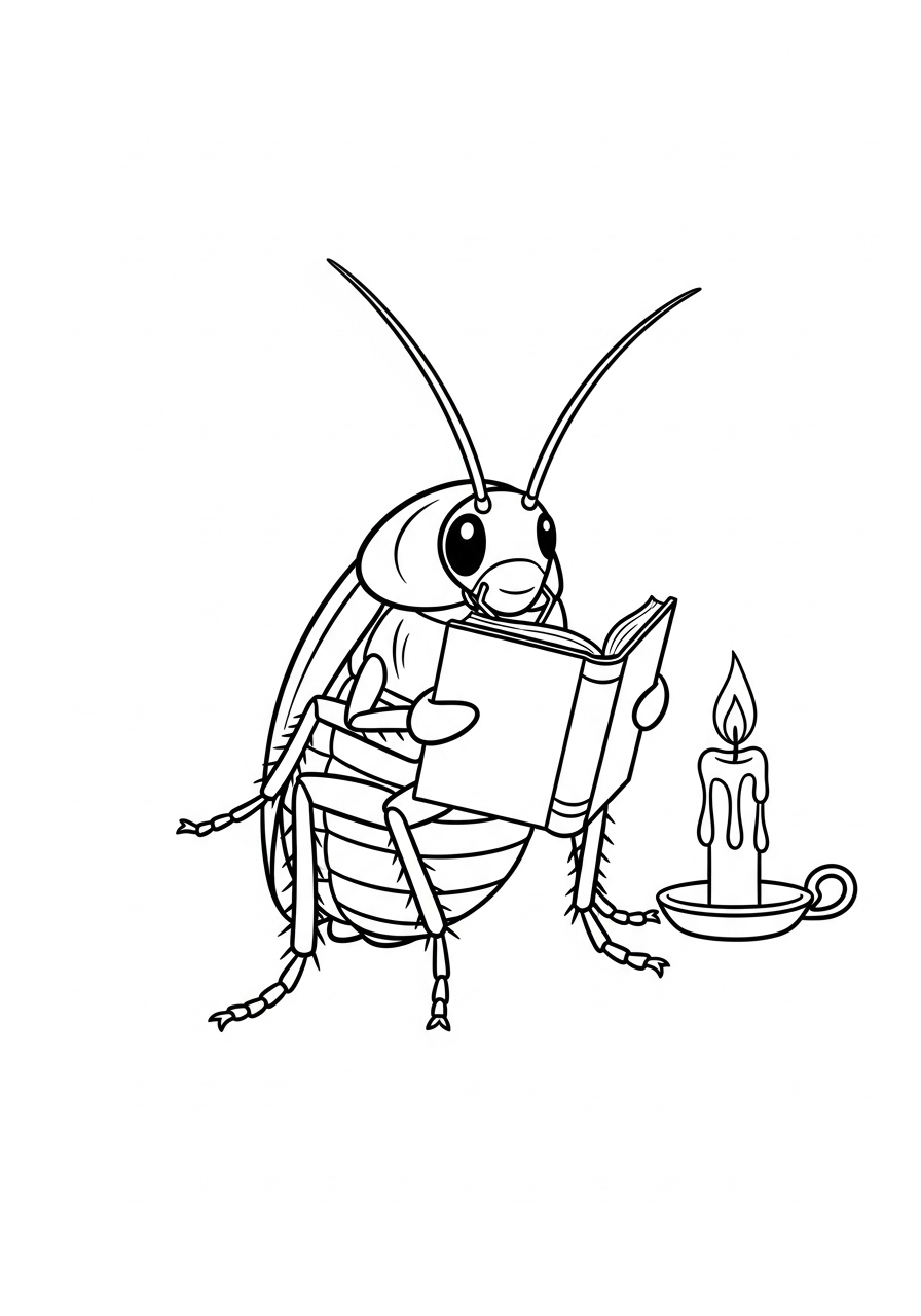 Cockroach Coloring Pages 14 merry Cockroach coloring pages