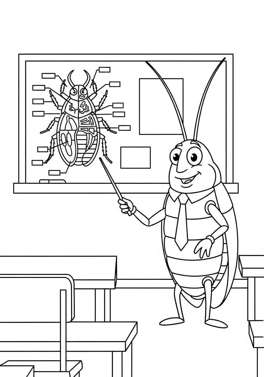 Cockroach Coloring Pages 19 merry Cockroach coloring pages 1