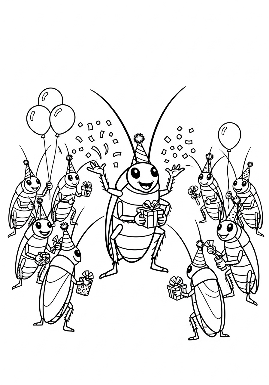 Cockroach Coloring Pages 20 cute Cockroach coloring pages 1