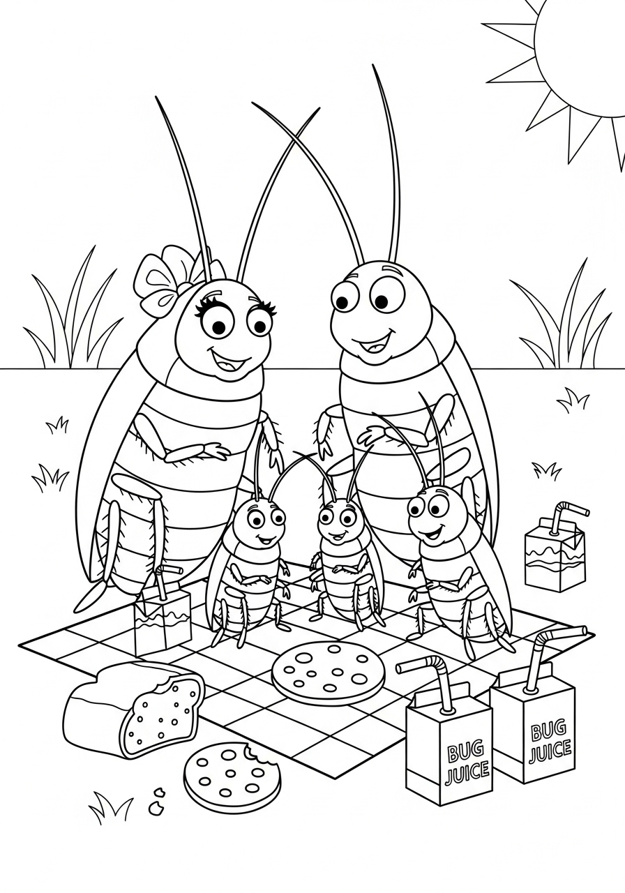 Cockroach Coloring Pages 4 free Cockroach coloring pages printable