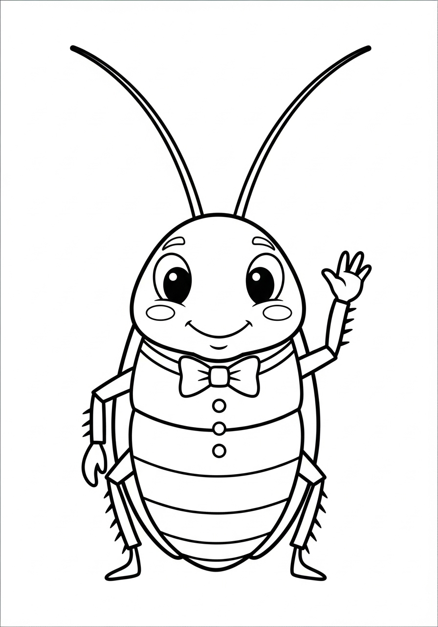 Cockroach Coloring Pages 5 cute Cockroach coloring pages