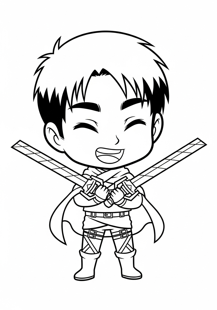 Eren Yeager Coloring Pages 11 Eren Yeager coloring pages easy