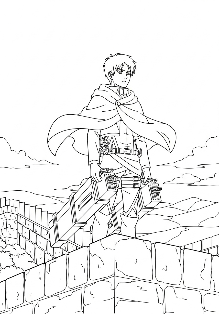 Eren Yeager Coloring Pages 12 Eren Yeager coloring pages for adults