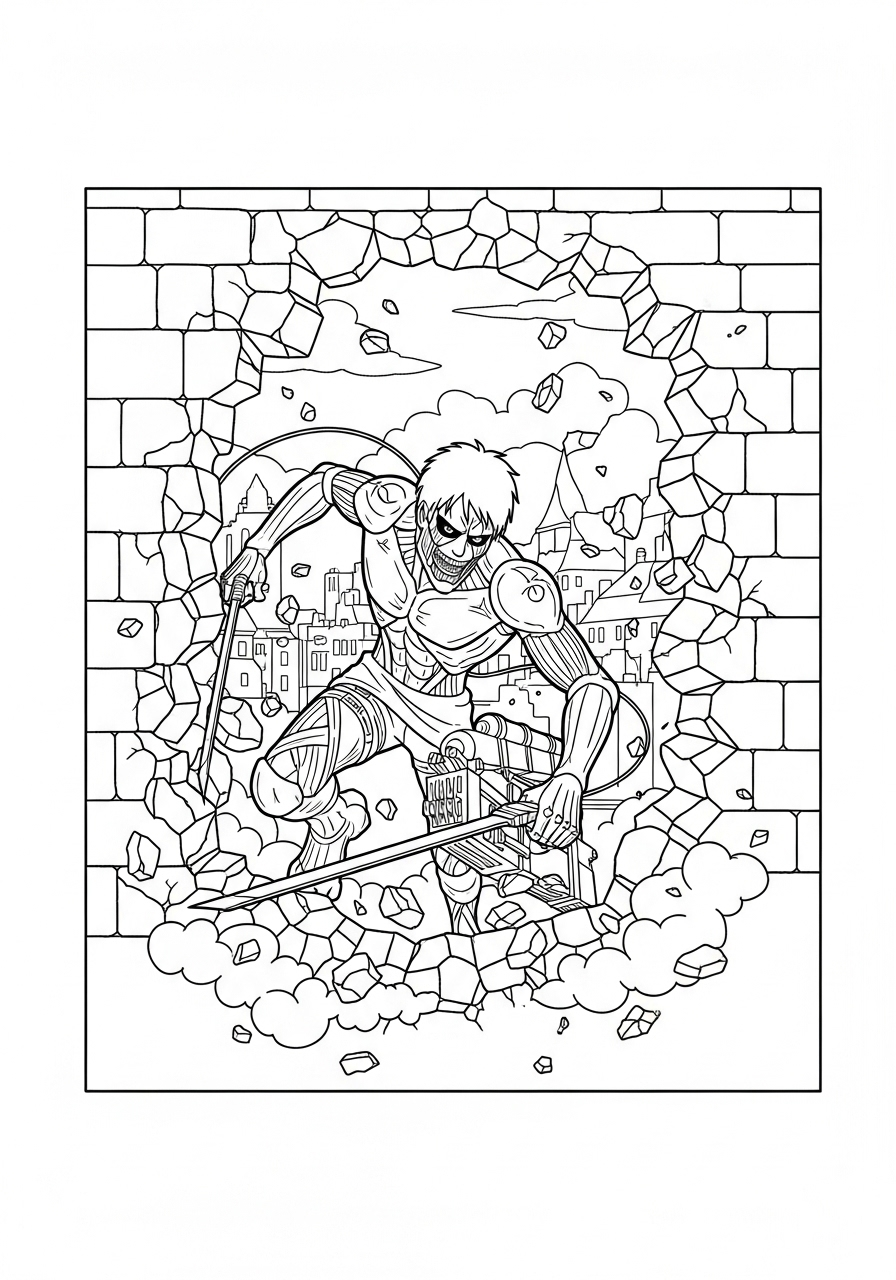 Eren Yeager Coloring Pages 16 Eren Yeager coloring pages pdf 2
