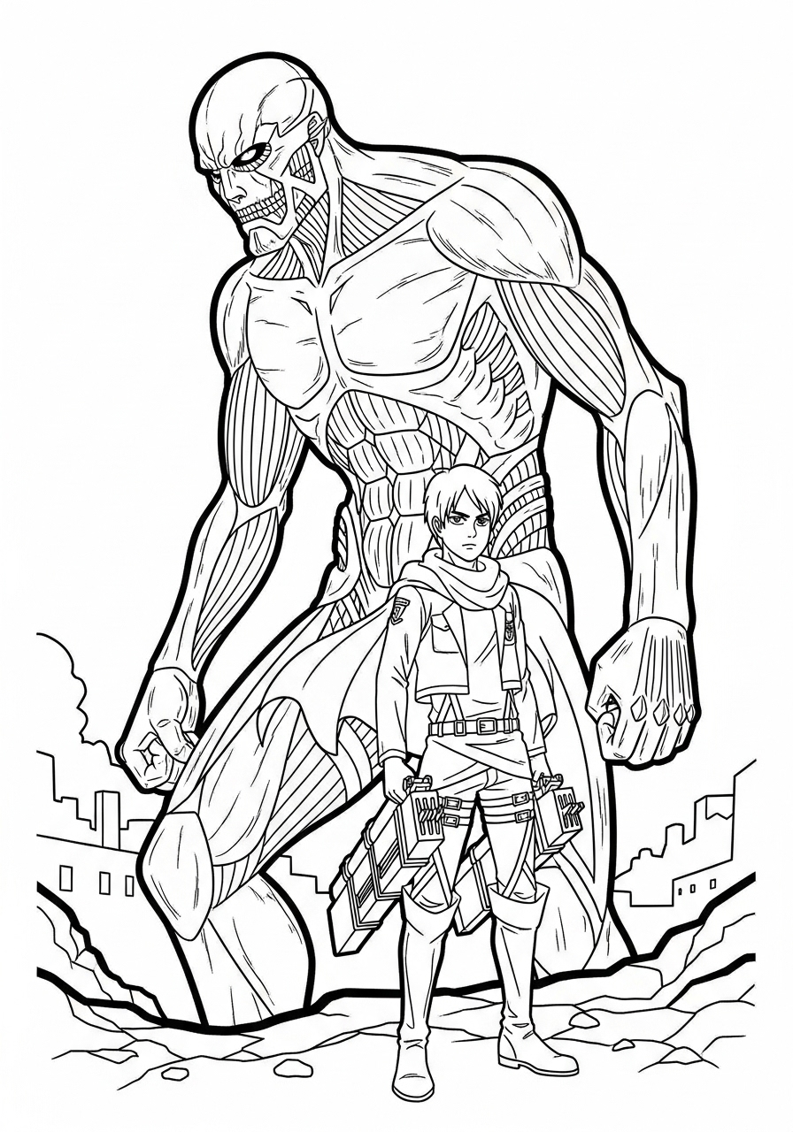 Eren Yeager Coloring Pages 19 Eren Yeager coloring pages for preschoolers