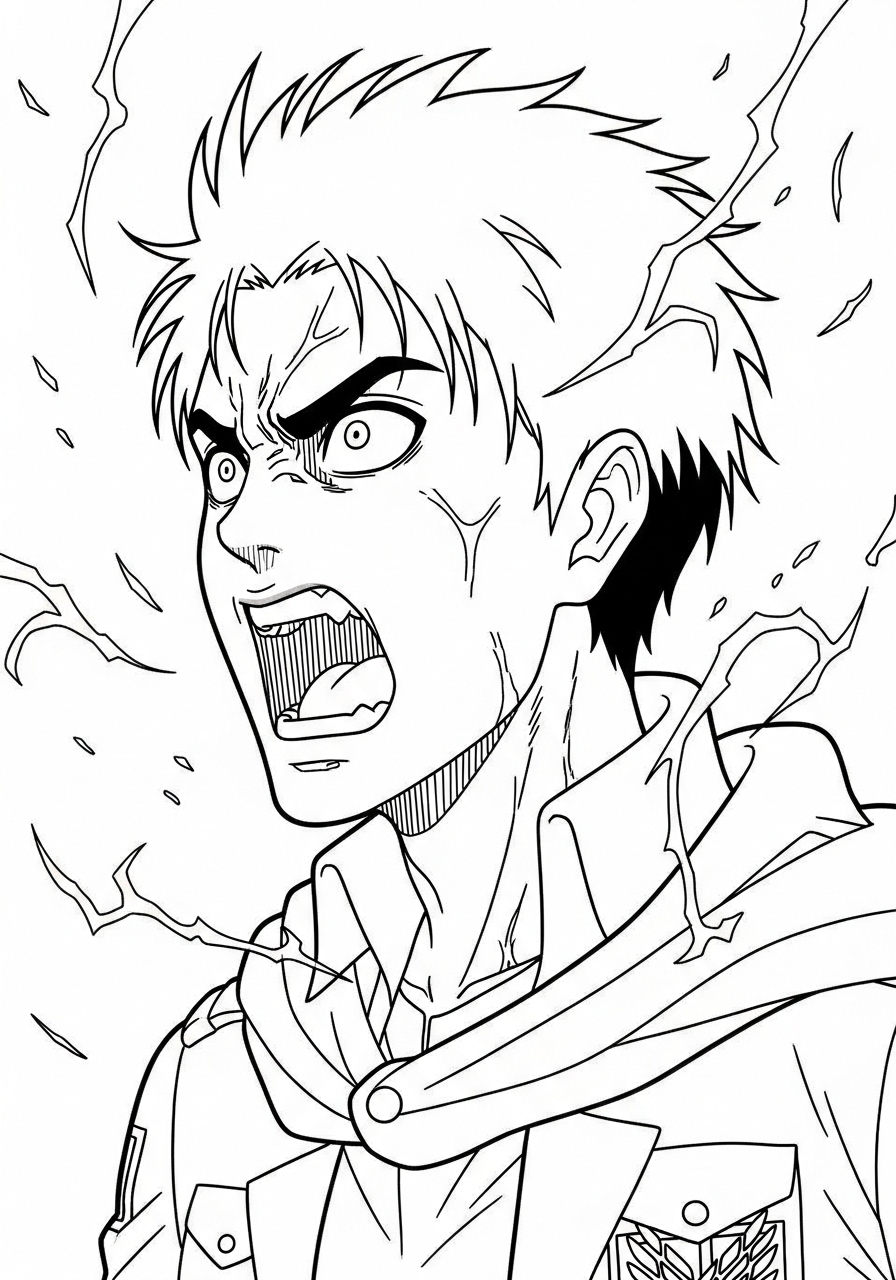 Eren Yeager Coloring Pages 20 free printable Eren Yeager coloring pages for adults