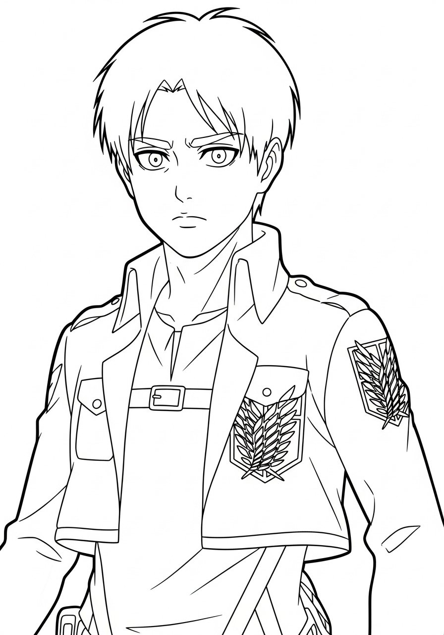 Eren Yeager Coloring Pages 4 kids Eren Yeager coloring pages
