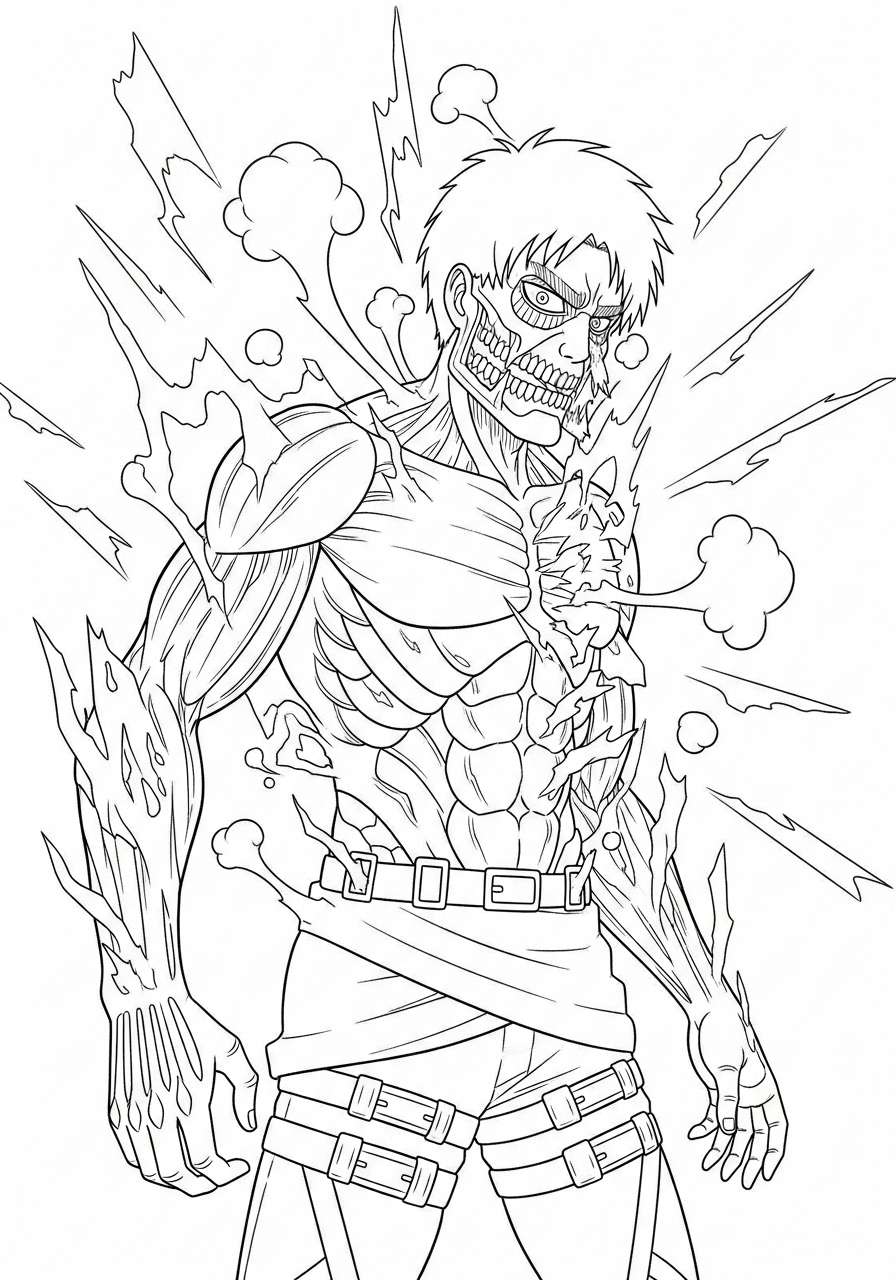 Eren Yeager Coloring Pages 8 printable Eren Yeager coloring pages