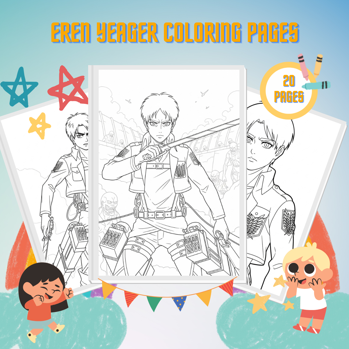 Eren Yeager Coloring Pages