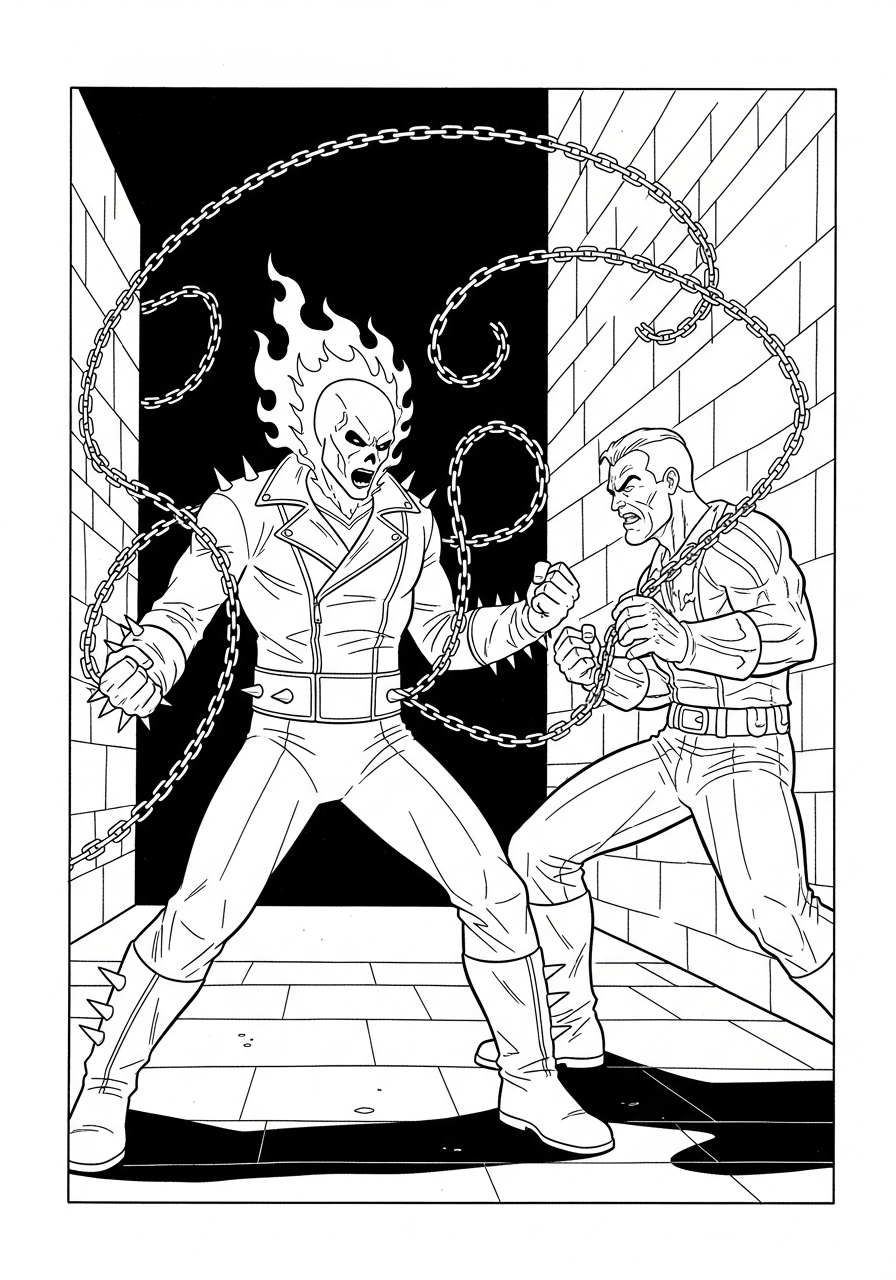 Ghost Rider Coloring Pages 12 coloring Ghost Rider pages