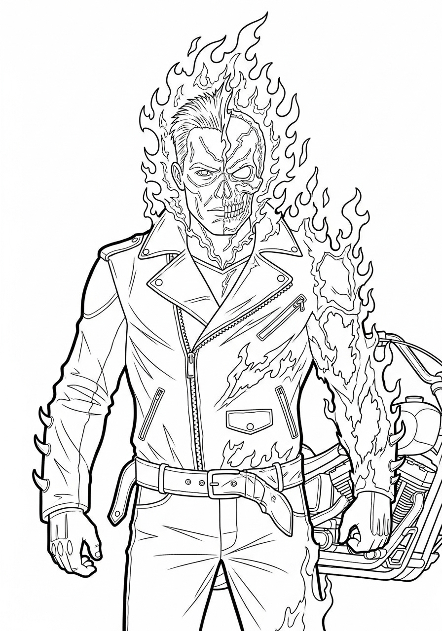 Ghost Rider Coloring Pages 13 Ghost Rider printable coloring pages