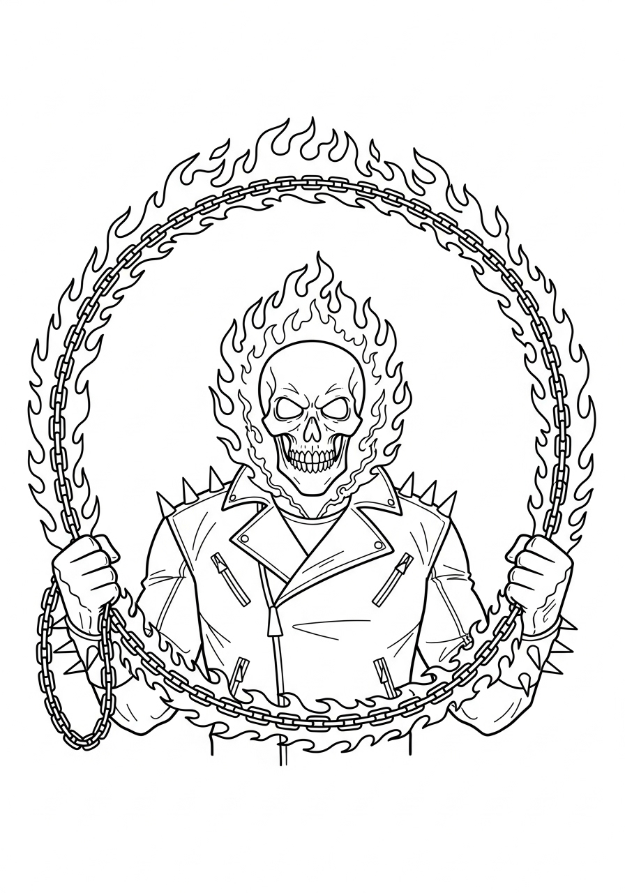 Ghost Rider Coloring Pages 18 free printable Ghost Rider coloring pages 2