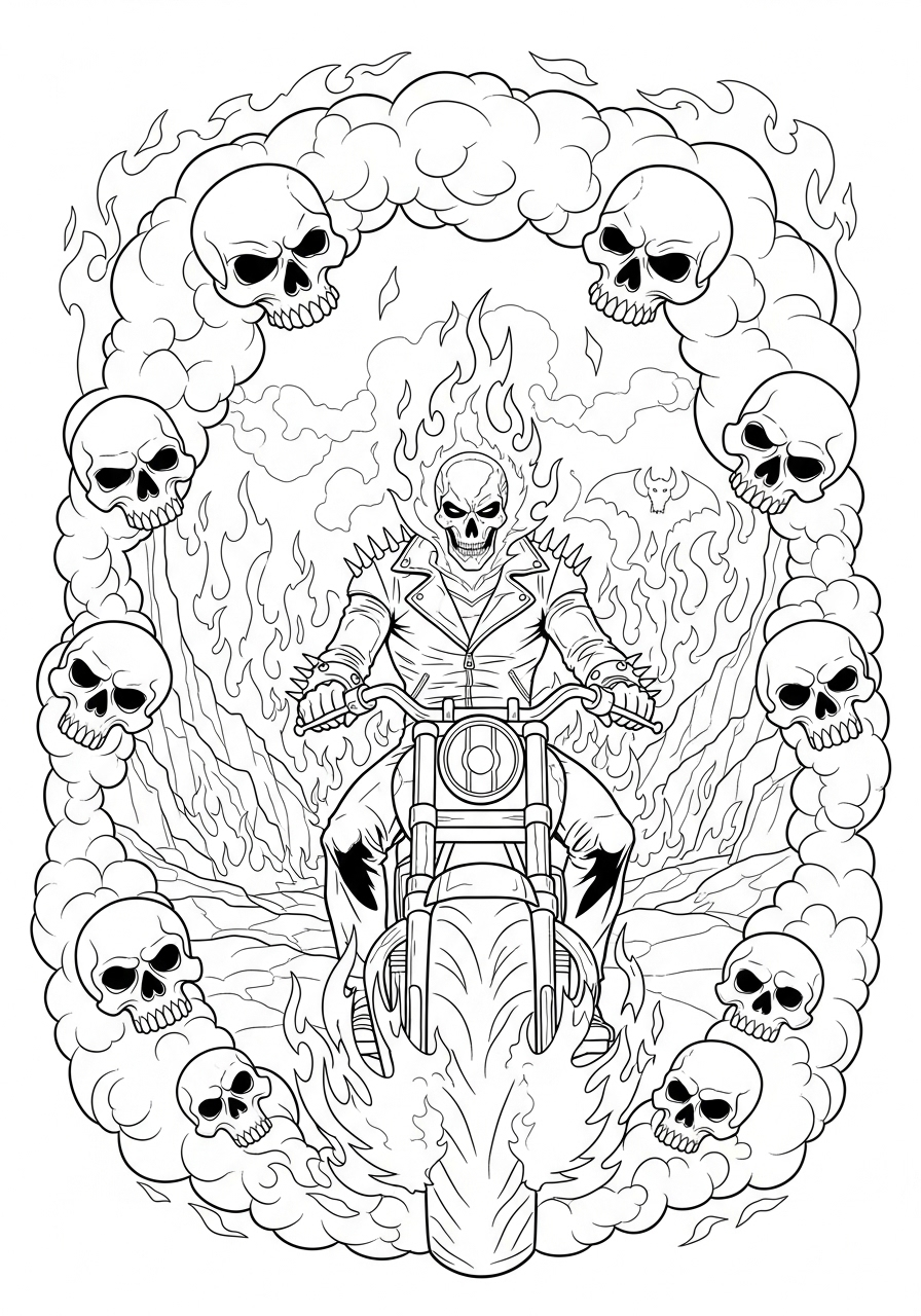 Ghost Rider Coloring Pages 19 Ghost Rider coloring book pages