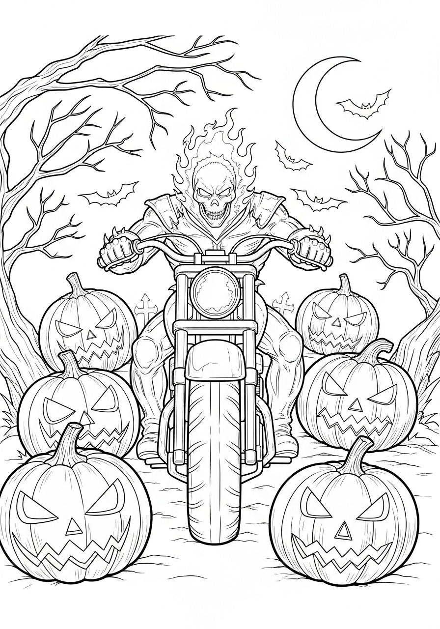 Ghost Rider Coloring Pages 22 free Ghost Rider coloring pages 1