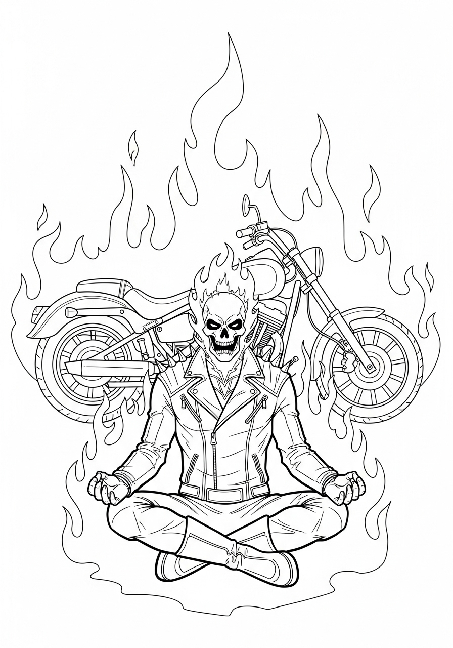 Ghost Rider Coloring Pages 23 free coloring pages Ghost Rider