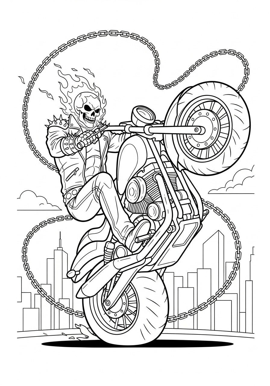 Ghost Rider Coloring Pages 9 Ghost Rider ornaments coloring pages