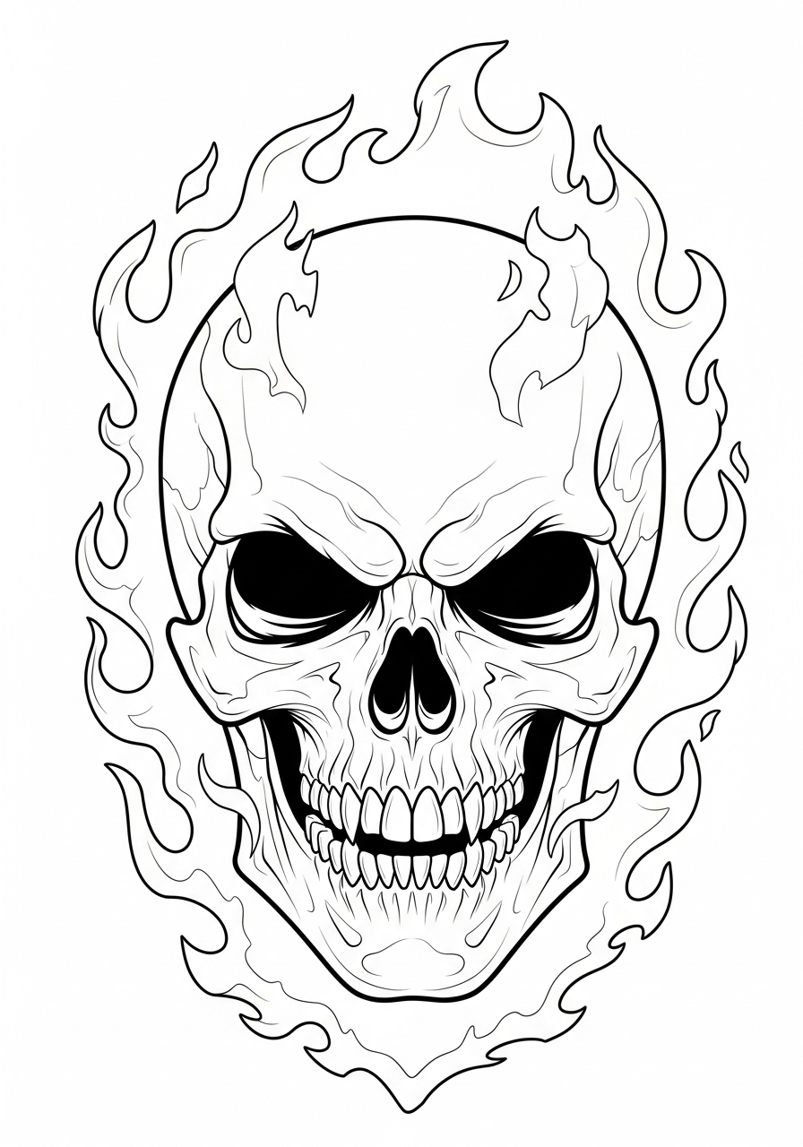Ghost Rider Coloring Pages 10 easy Ghost Rider coloring pages