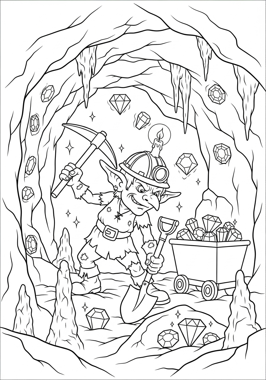 Goblin Coloring Pages 14 hard Goblin coloring pages