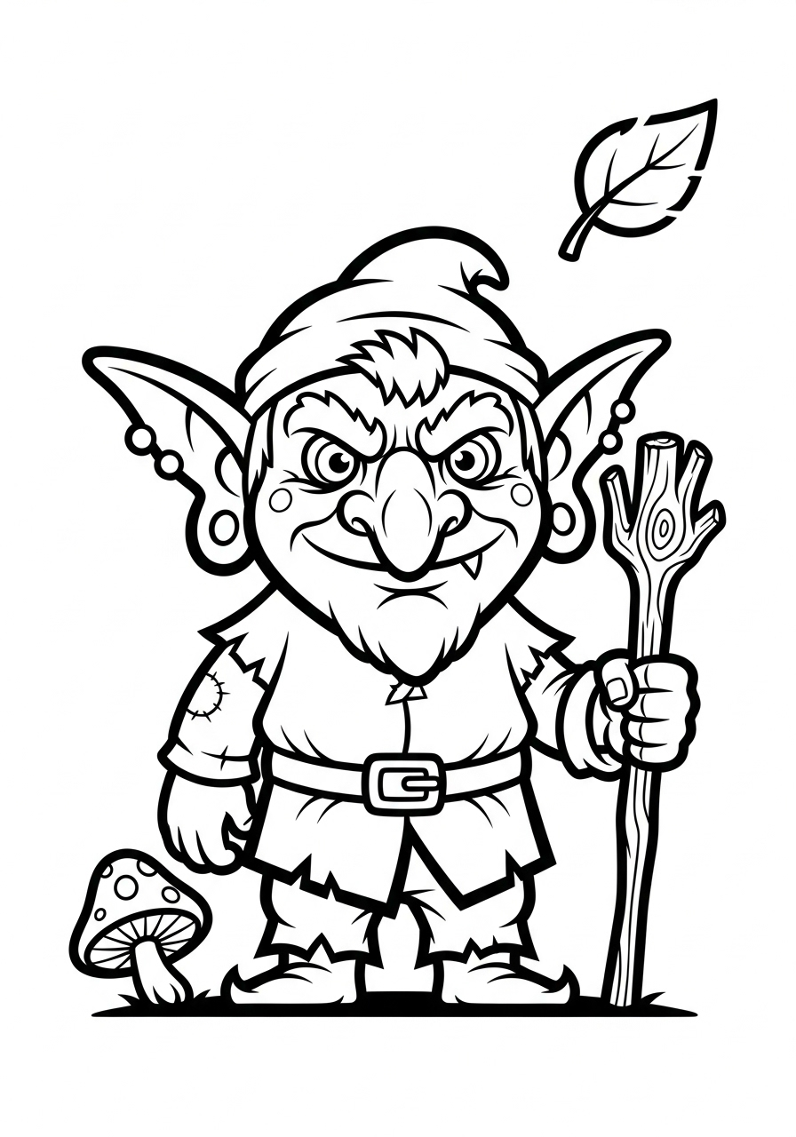 Goblin Coloring Pages 3 cute Goblin coloring pages
