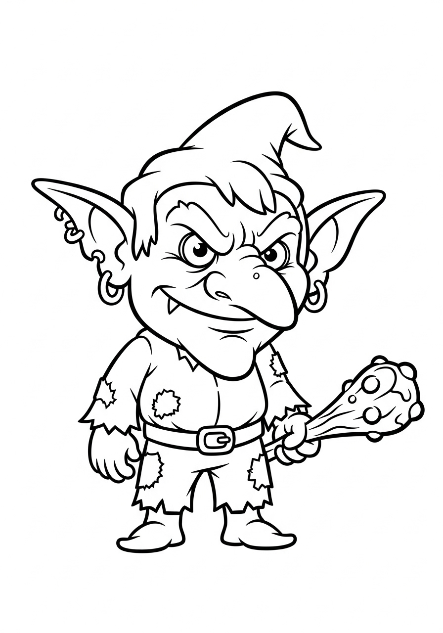 Goblin Coloring Pages 5 detailed Goblin coloring pages for adults