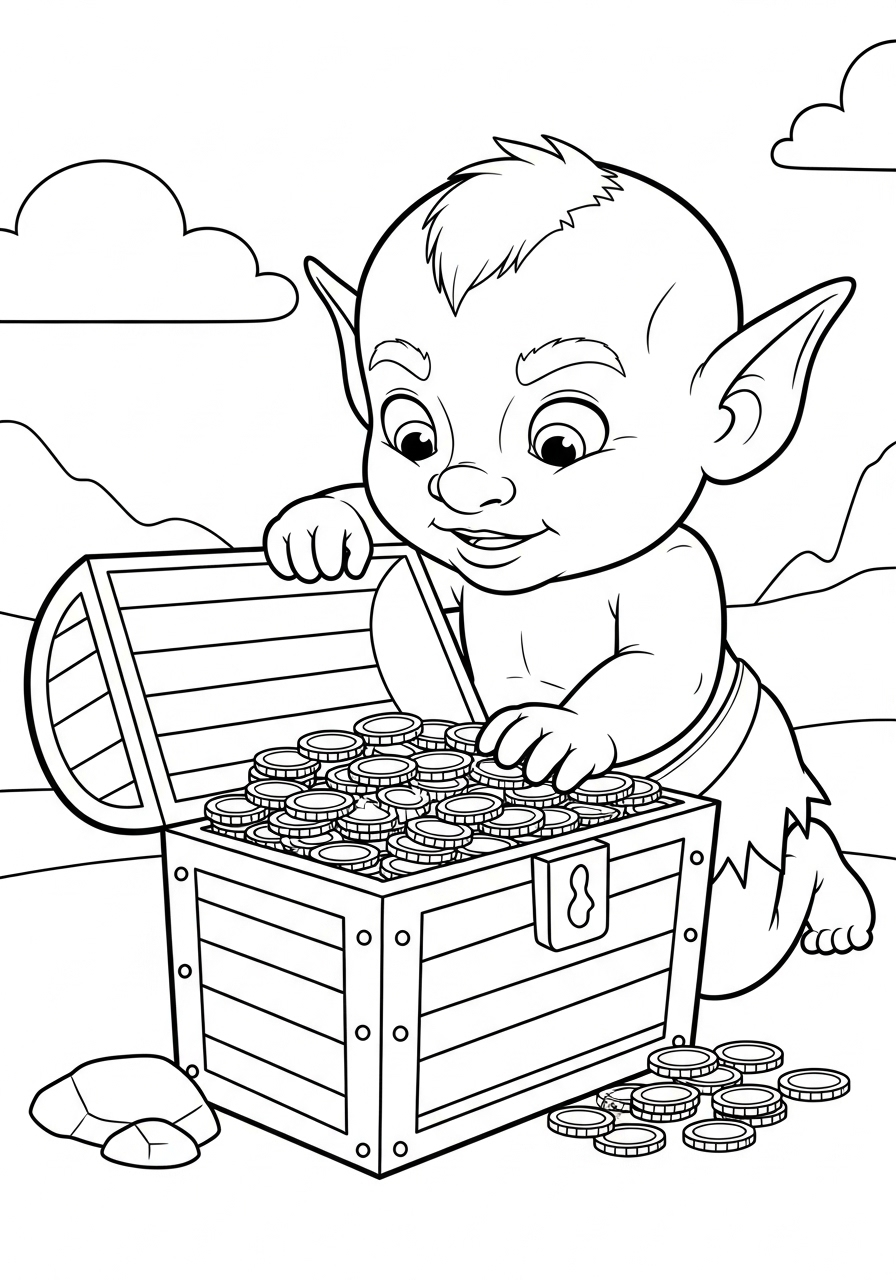 Goblin Coloring Pages 7 Goblin coloring pages easy