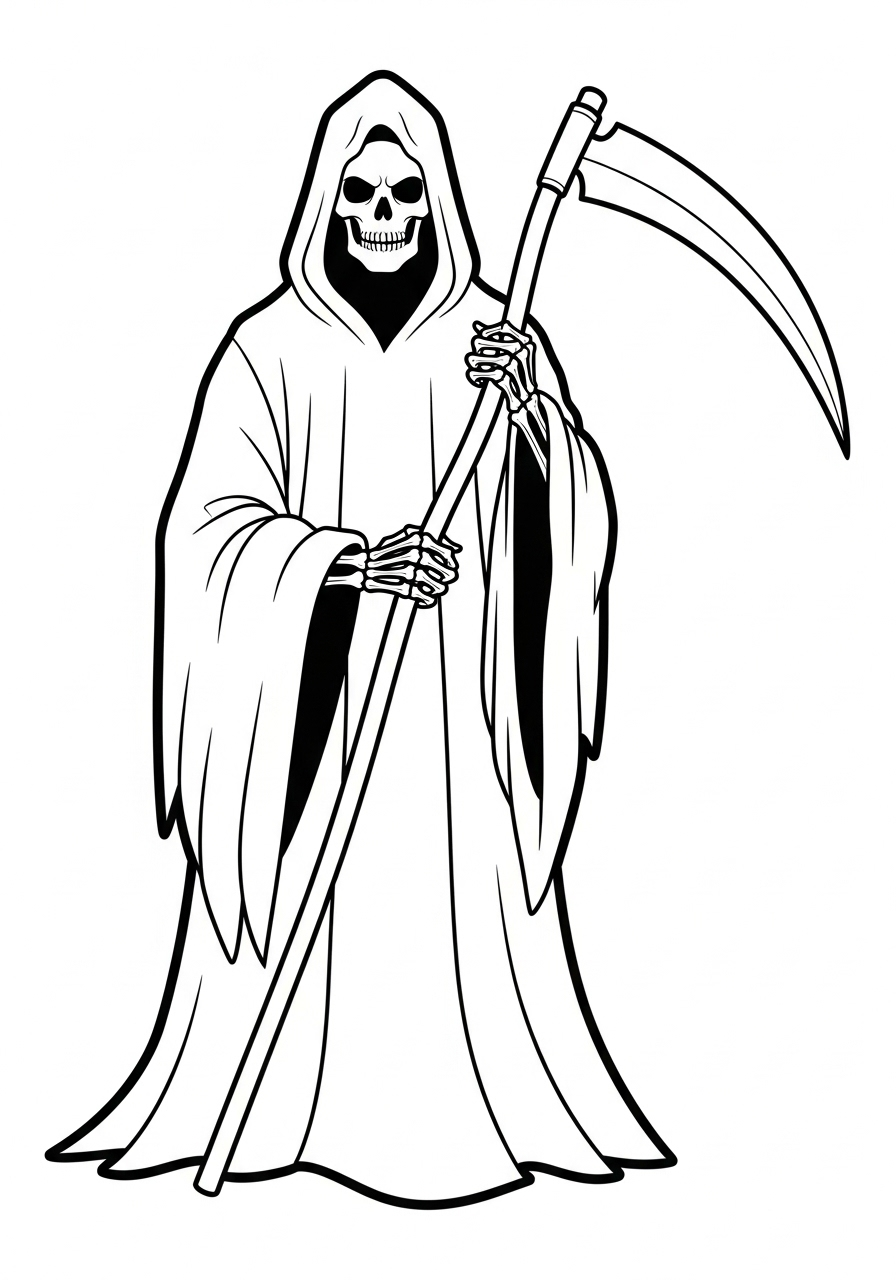 Grim Reaper Coloring Pages 2 coloring pages printable Grim Reaper