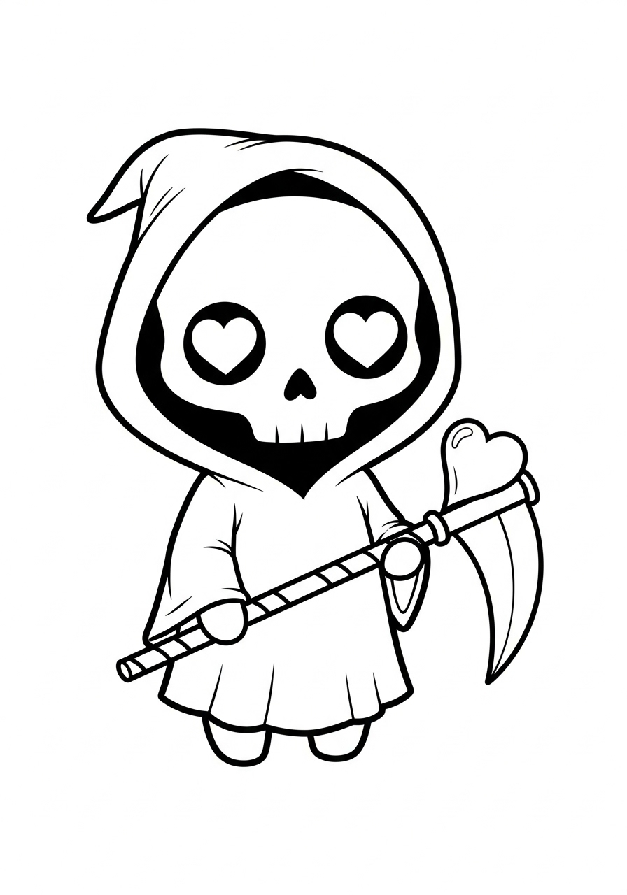 Grim Reaper Coloring Pages 11 Grim Reaper coloring pages for adults easy