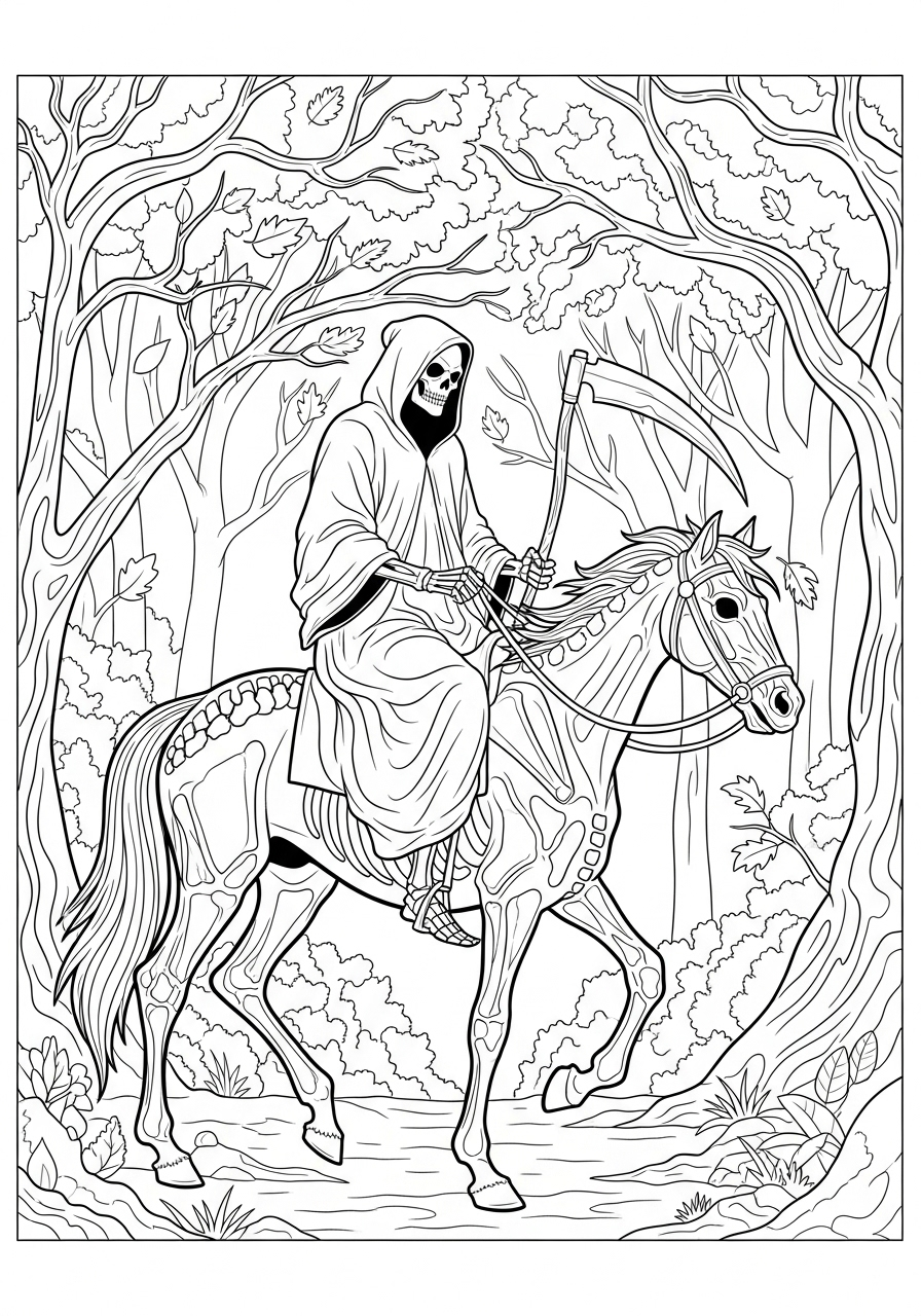 Grim Reaper Coloring Pages 14 Grim Reaper coloring pages printable