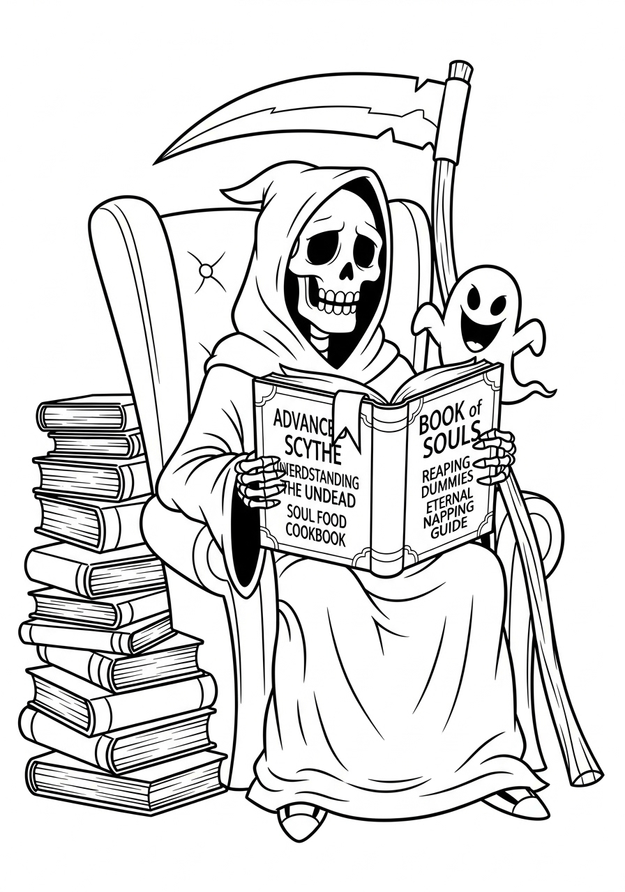 Grim Reaper Coloring Pages 19 free Grim Reaper coloring pages printable
