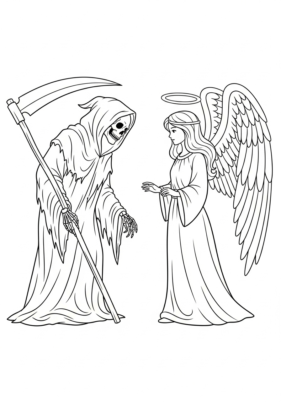 Grim Reaper Coloring Pages 20 merry Grim Reaper coloring pages