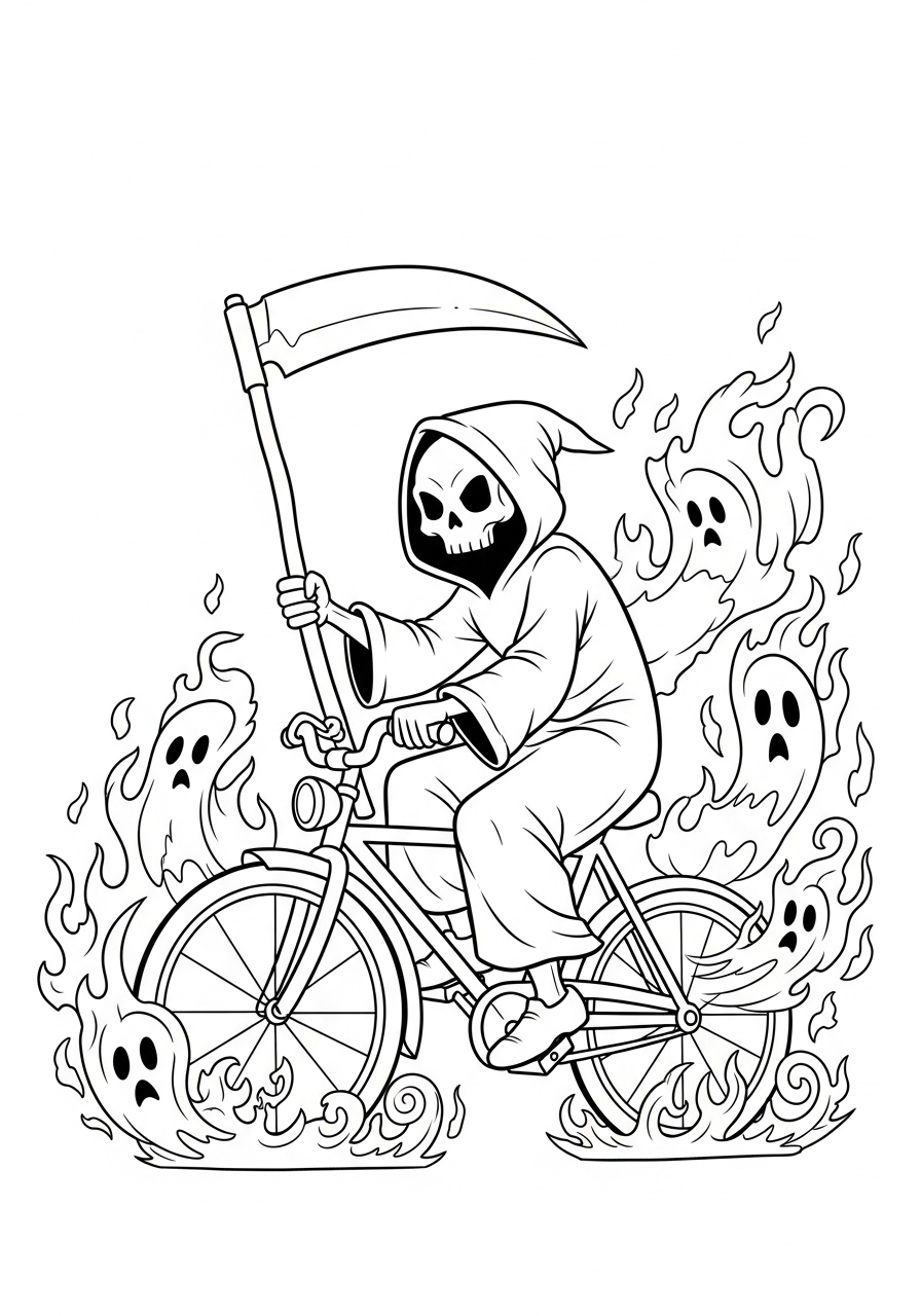 Grim Reaper Coloring Pages 6 Grim Reaper coloring book pages