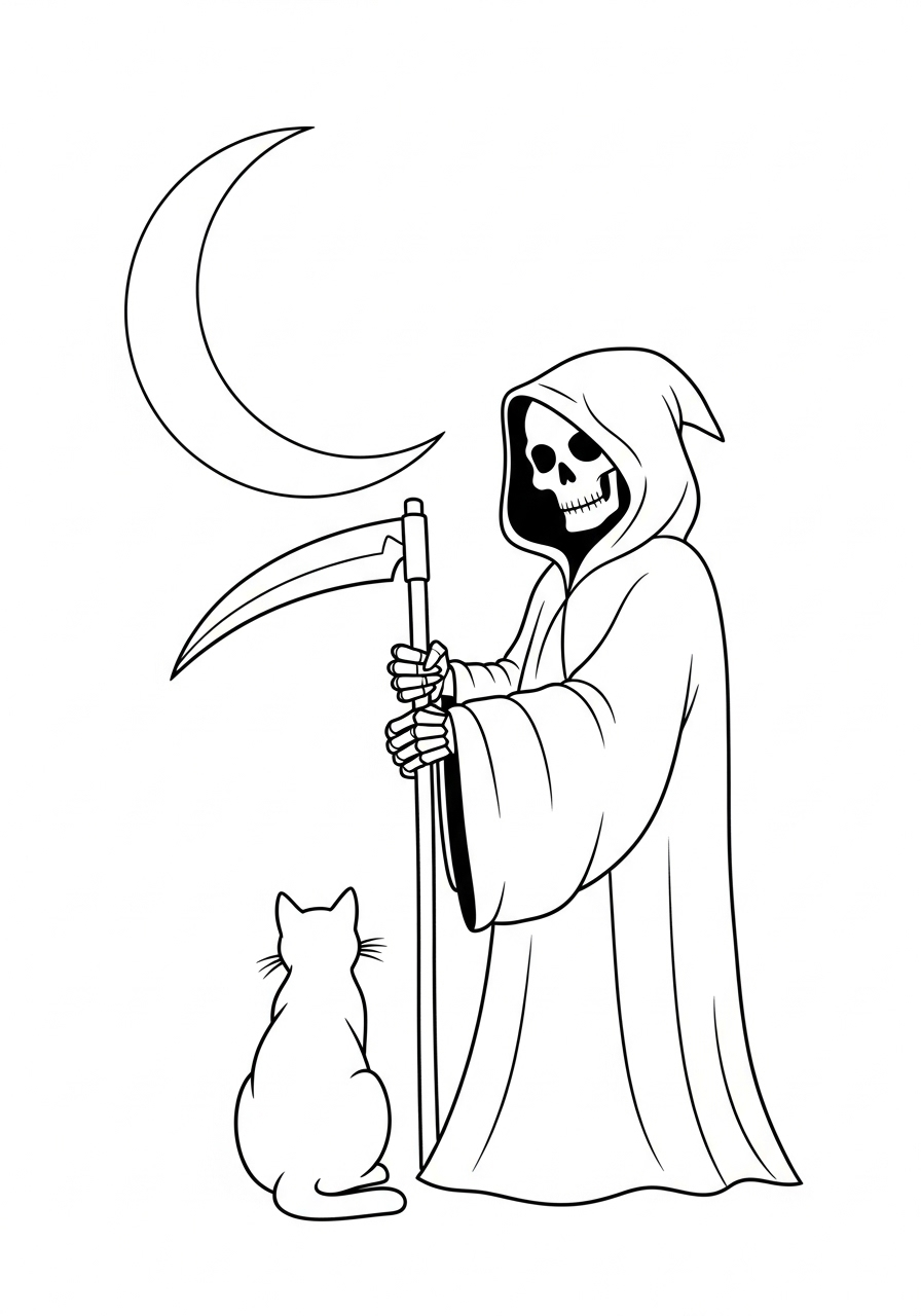 Grim Reaper Coloring Pages 8 Grim Reaper free coloring pages
