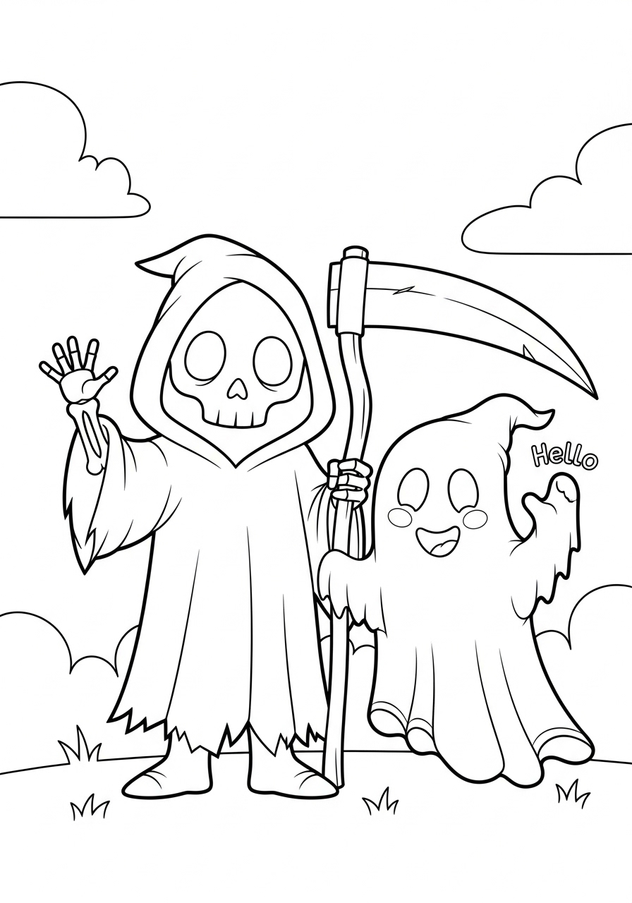 Grim Reaper Coloring Pages 9 free coloring pages Grim Reaper