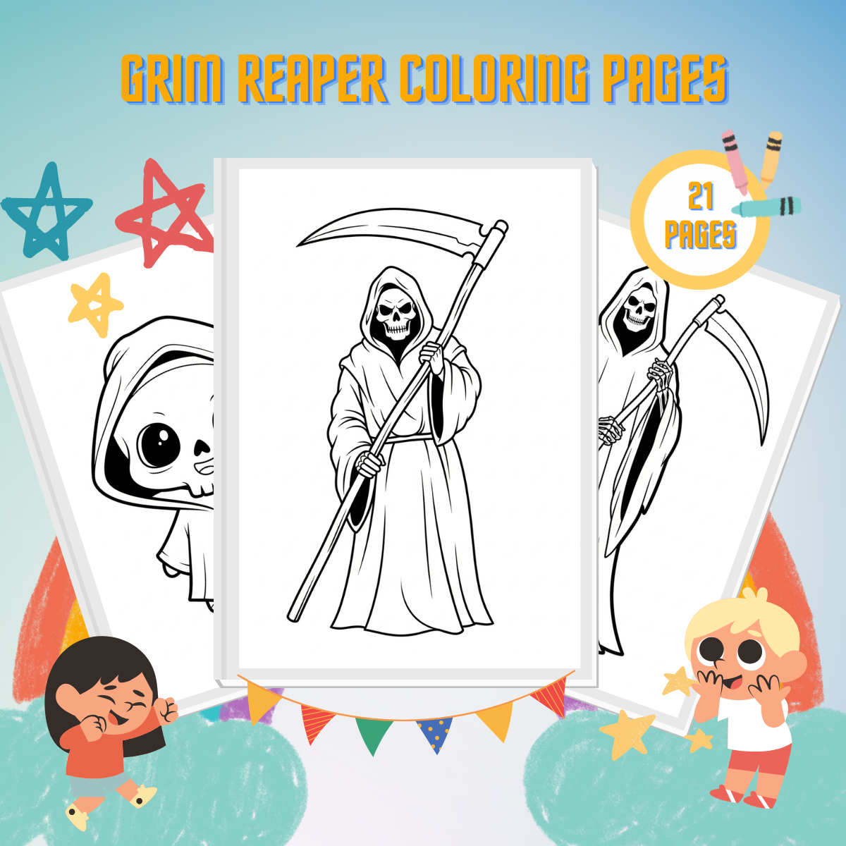 Grim Reaper Coloring Pages