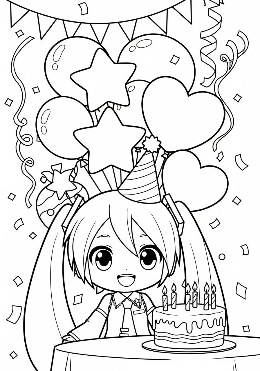 Hatsune Miku Coloring Pages 11 adult coloring pages Hatsune Miku