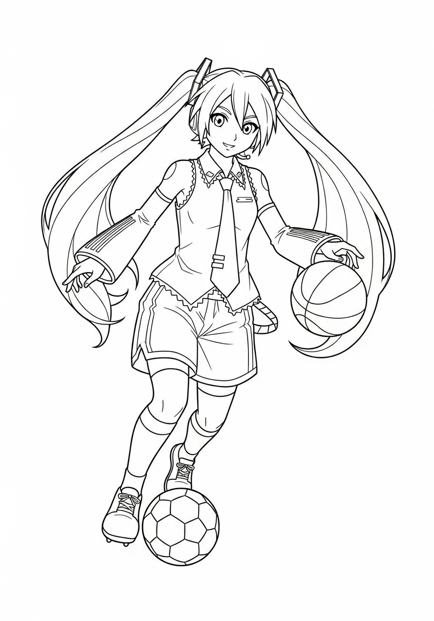 Hatsune Miku Coloring Pages 20 coloring Hatsune Miku pages 1