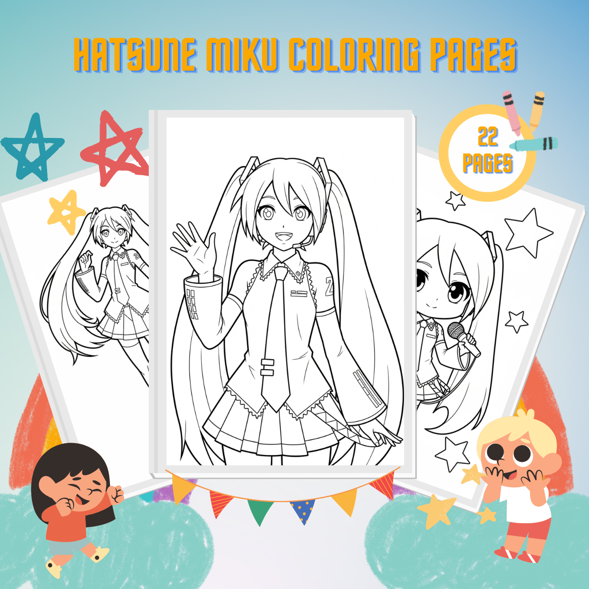 Hatsune Miku Coloring Pages