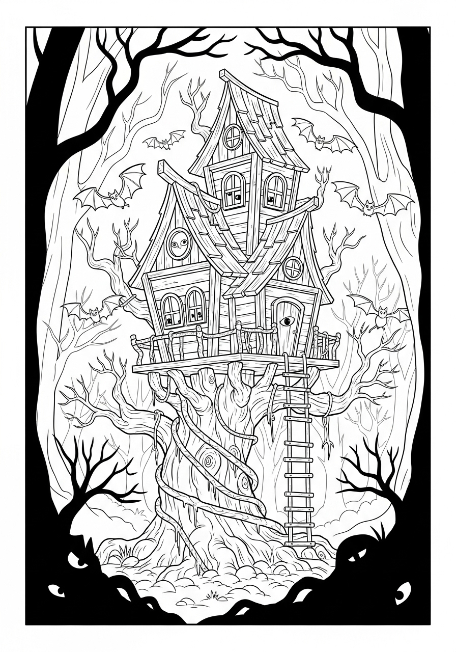 Haunted House Coloring Pages 12 coloring pages Haunted House 1