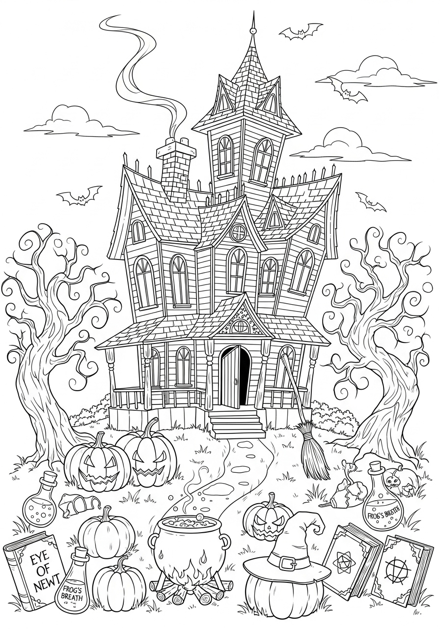 Haunted House Coloring Pages 21 Haunted House coloring pages grinch