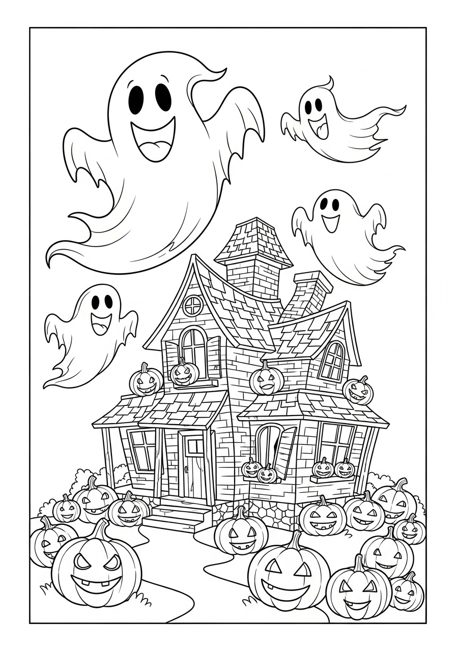 Haunted House Coloring Pages 10 merry Haunted House coloring pages 1