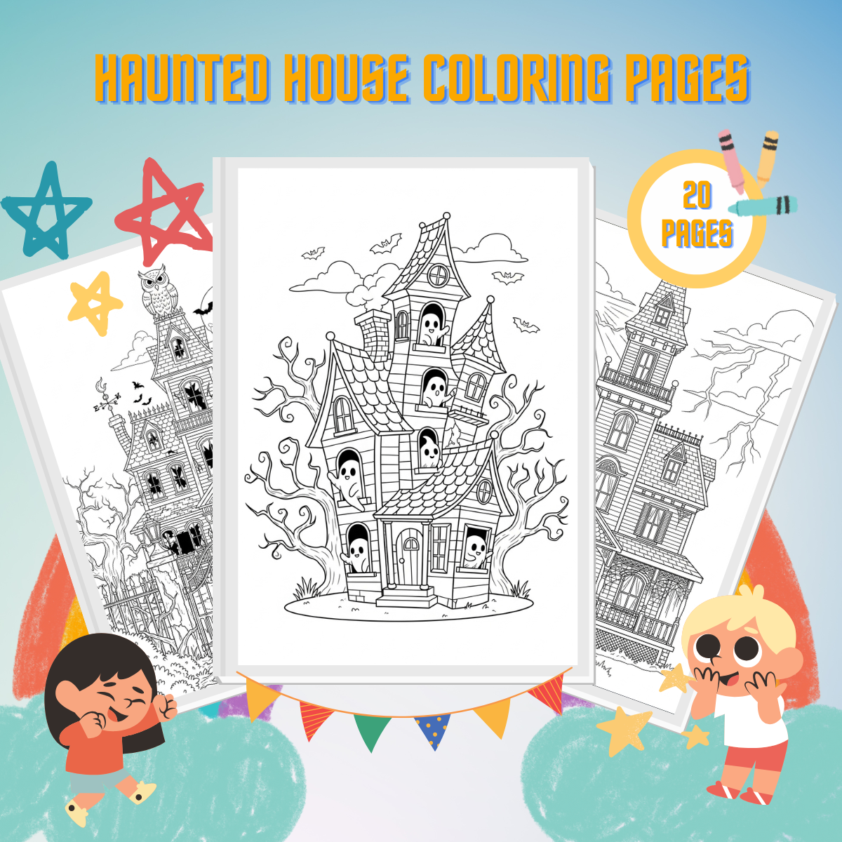 Haunted House Coloring Pages