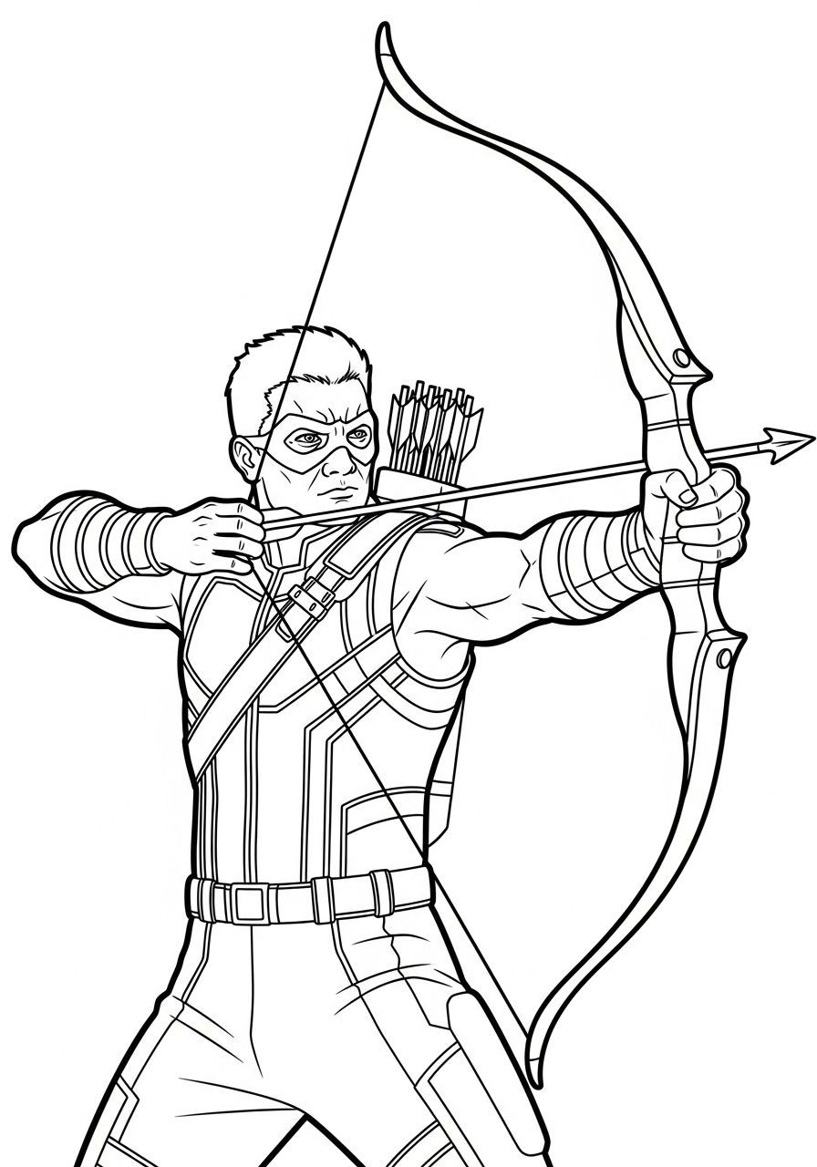 free printable coloring pages Hawkeye