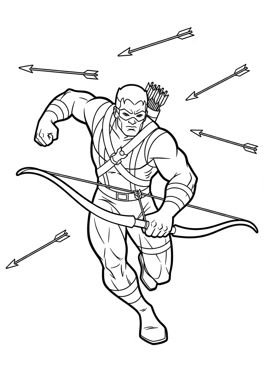 printable Hawkeye coloring pages