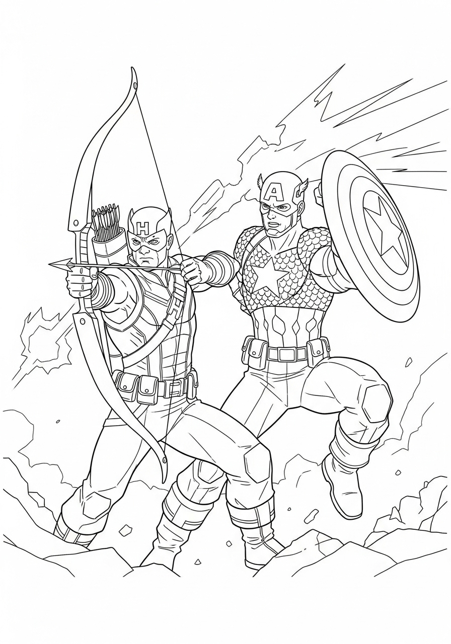free adult Hawkeye coloring pages
